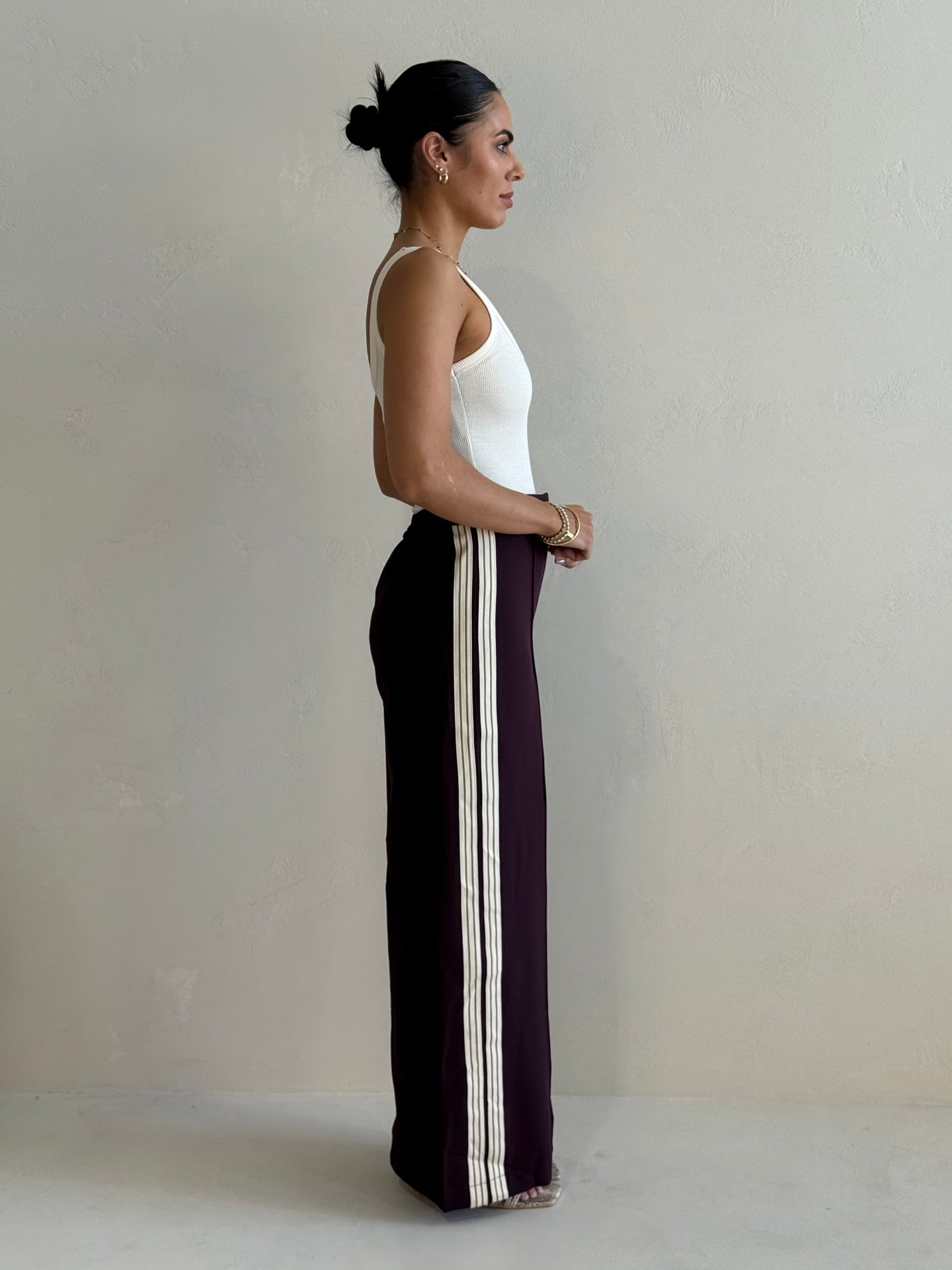 NADIA TRACK PANT - BURGUNDY