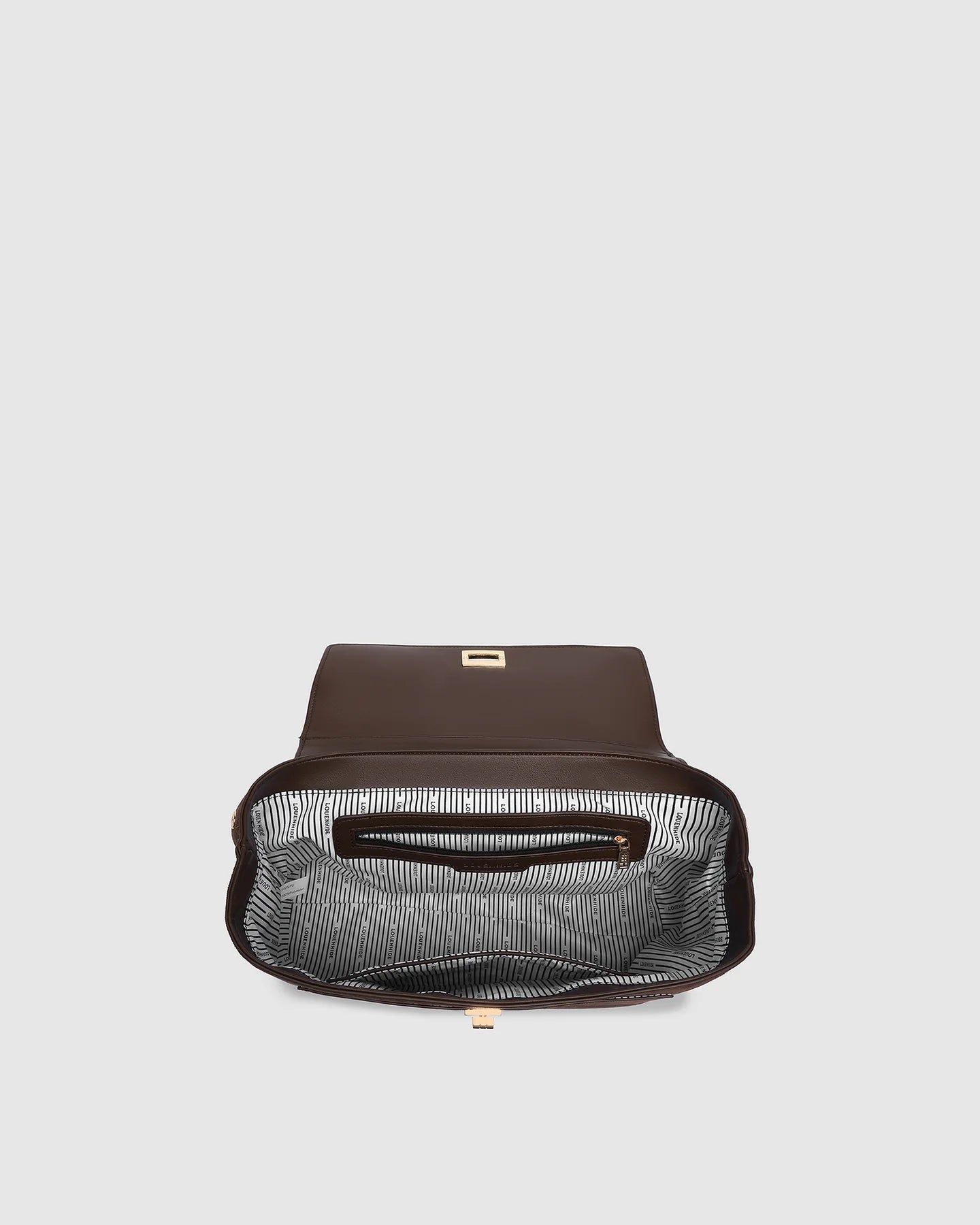 ARDEN SUEDETTE SHOULDER BAG- CHOCOLATE