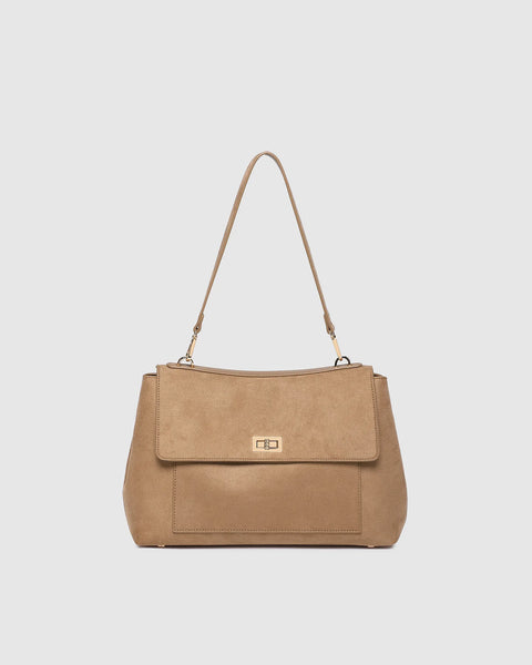 ARDEN SUEDETTE SHOULDER BAG- HONEY