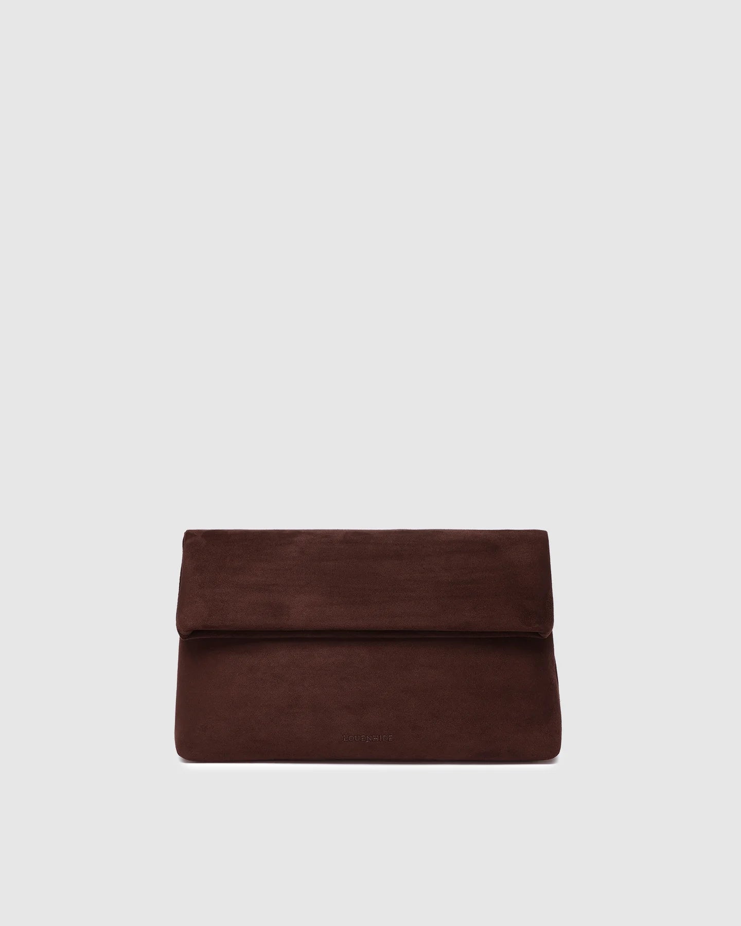 LUKA SUEDETTE CLUTCH CHOCOLATE