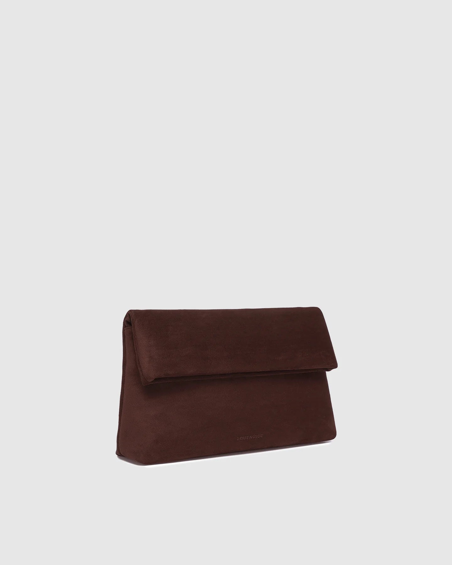 LUKA SUEDETTE CLUTCH CHOCOLATE