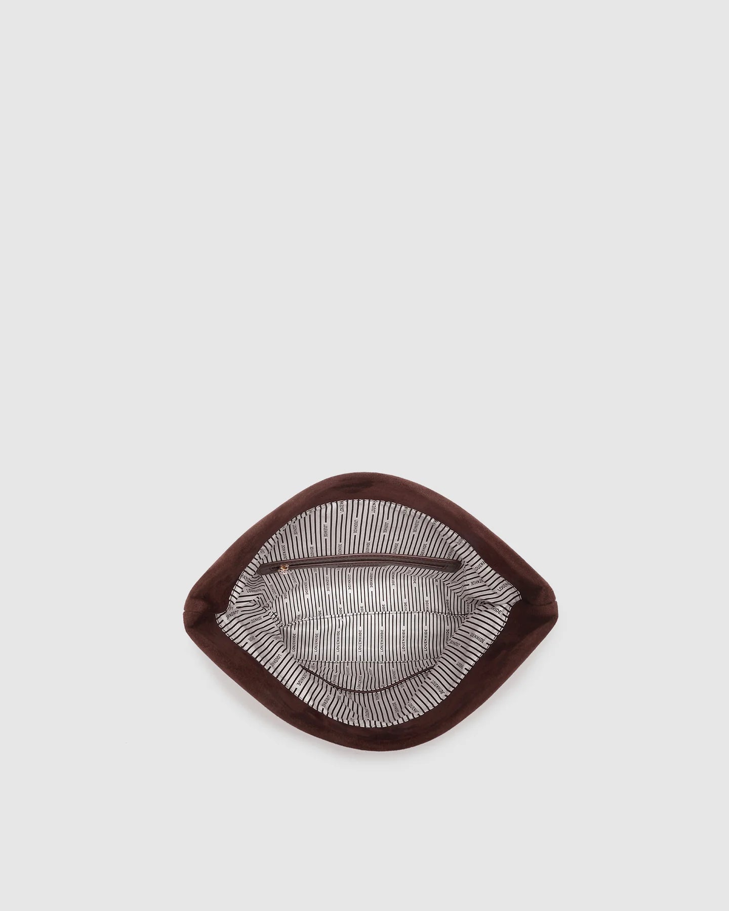 LUKA SUEDETTE CLUTCH CHOCOLATE