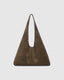 HAILEY SUEDETTE SHOULDER BAG - OLIVE