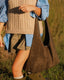 HAILEY SUEDETTE SHOULDER BAG - OLIVE