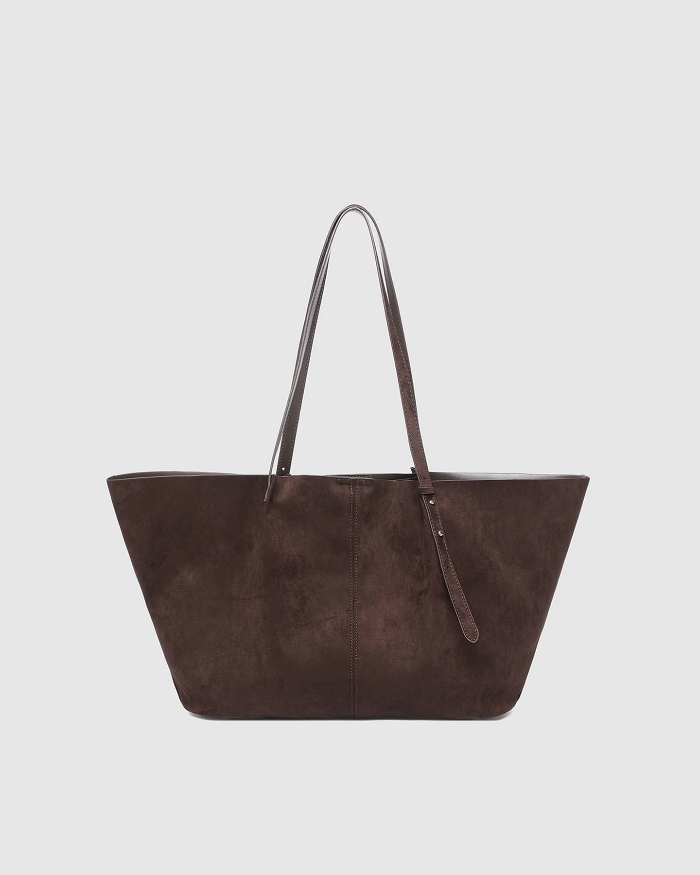 SAWYER SUEDETTE TOTE BAG - CHOCOLATE