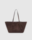 SAWYER SUEDETTE TOTE BAG - CHOCOLATE