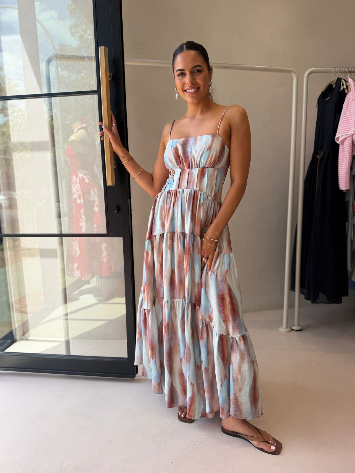 LILO MAXI DRESS- COASTAL SWIRL