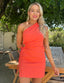 JARRAH MINI DRESS - CORAL