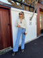THE BELLE PU BOMBER - CREAM