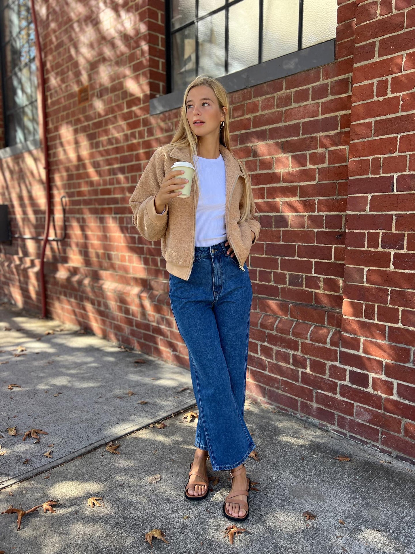 FLORENCE TEDDY JACKET- BISCUIT
