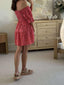 MANGO MINI DRESS - Red / Black Ditsy Floral