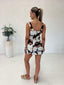 DIDI LINEN DRESS - BLACK FLORAL