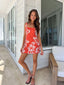 DIDI LINEN DRESS - CORAL FLORAL