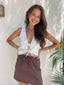 CANTERBURY SKIRT - CHOCOLATE