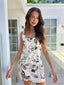 DIDI LINEN DRESS - TANNED FLORAL