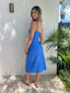 OLI WRAP DRESS - BLUE