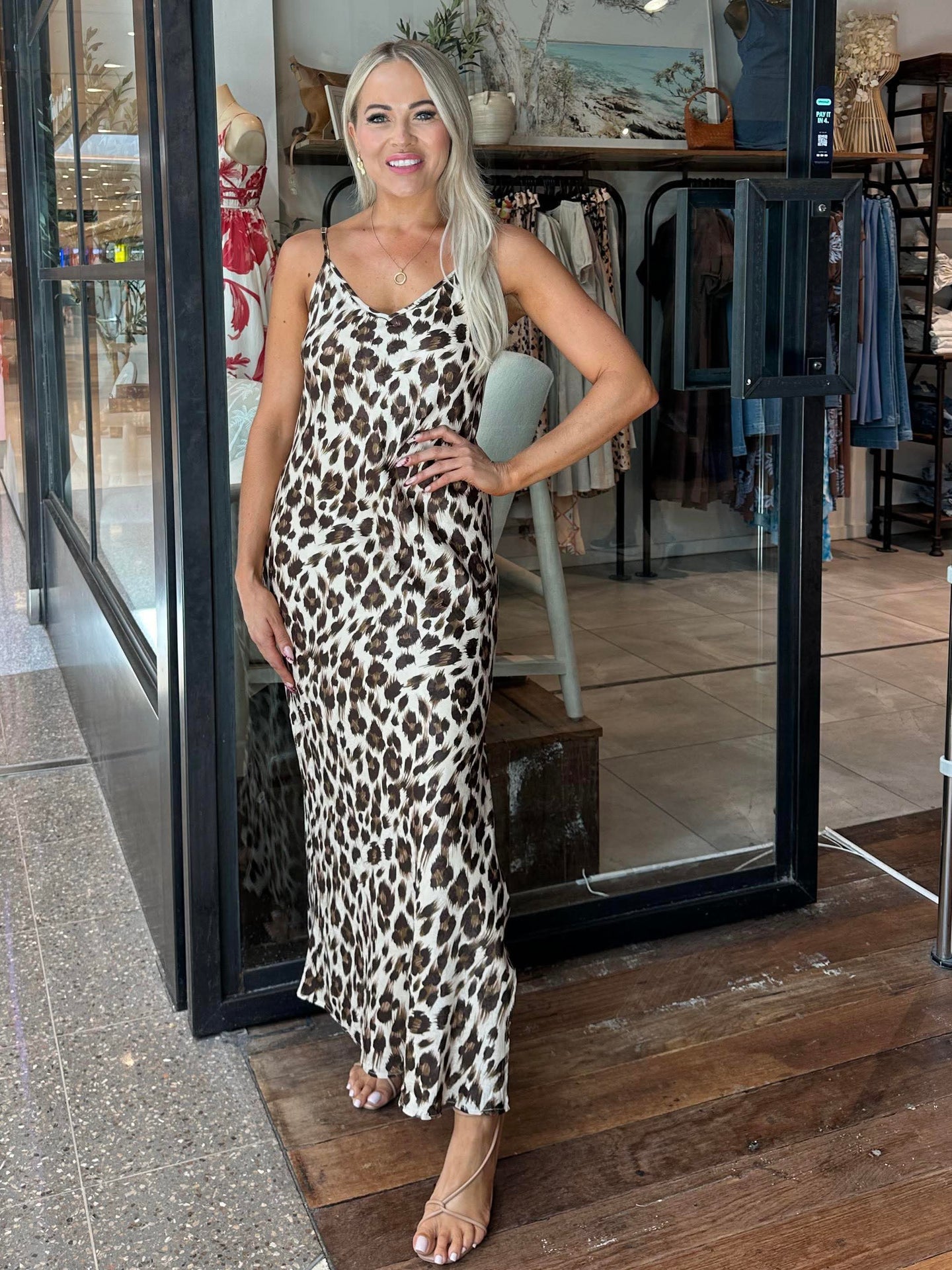 CALLISTA MAXI DRESS - LEOPARD