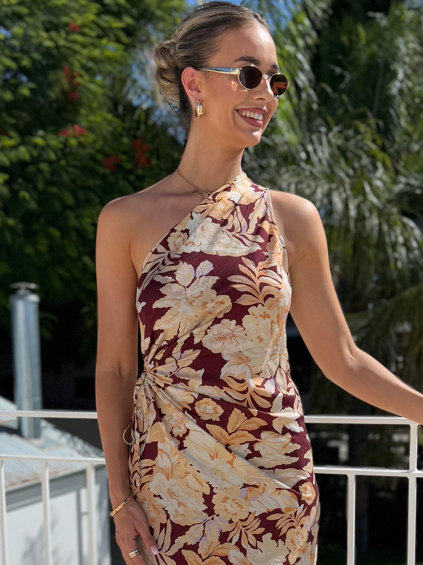 JARRAH DRESS - BURGUNDY FLORAL