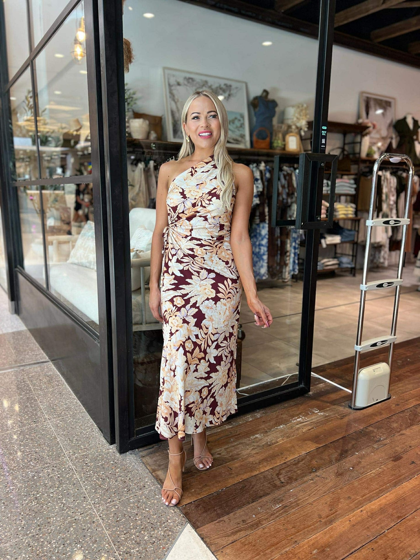 JARRAH DRESS - BURGUNDY FLORAL
