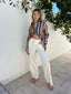 SABINE WIDE LEG PANT - CREAM