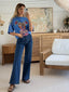 MERMAID LA SIRENE OVERSIZED TEE - BLUE