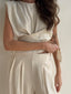 GLORIA CROSSOVER TOP - CREAM