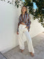 SABINE WIDE LEG PANT - CREAM