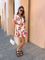 BELLANY DRESS -BURNT ORANGE FLORAL