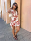 BELLANY DRESS -BURNT ORANGE FLORAL