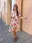 BELLANY DRESS -BURNT ORANGE FLORAL