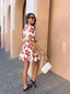 BELLANY DRESS -BURNT ORANGE FLORAL