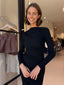 ALEXIS RUCHE MIDI DRESS - BLACK