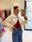 CHESTER SUEDE JACKET - CREAM