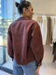 CHESTER SUEDE JACKET - WINE