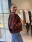 CHESTER SUEDE JACKET - WINE