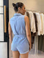 TAKE IT AWAY PLAYSUIT - MEDIUM BLUE
