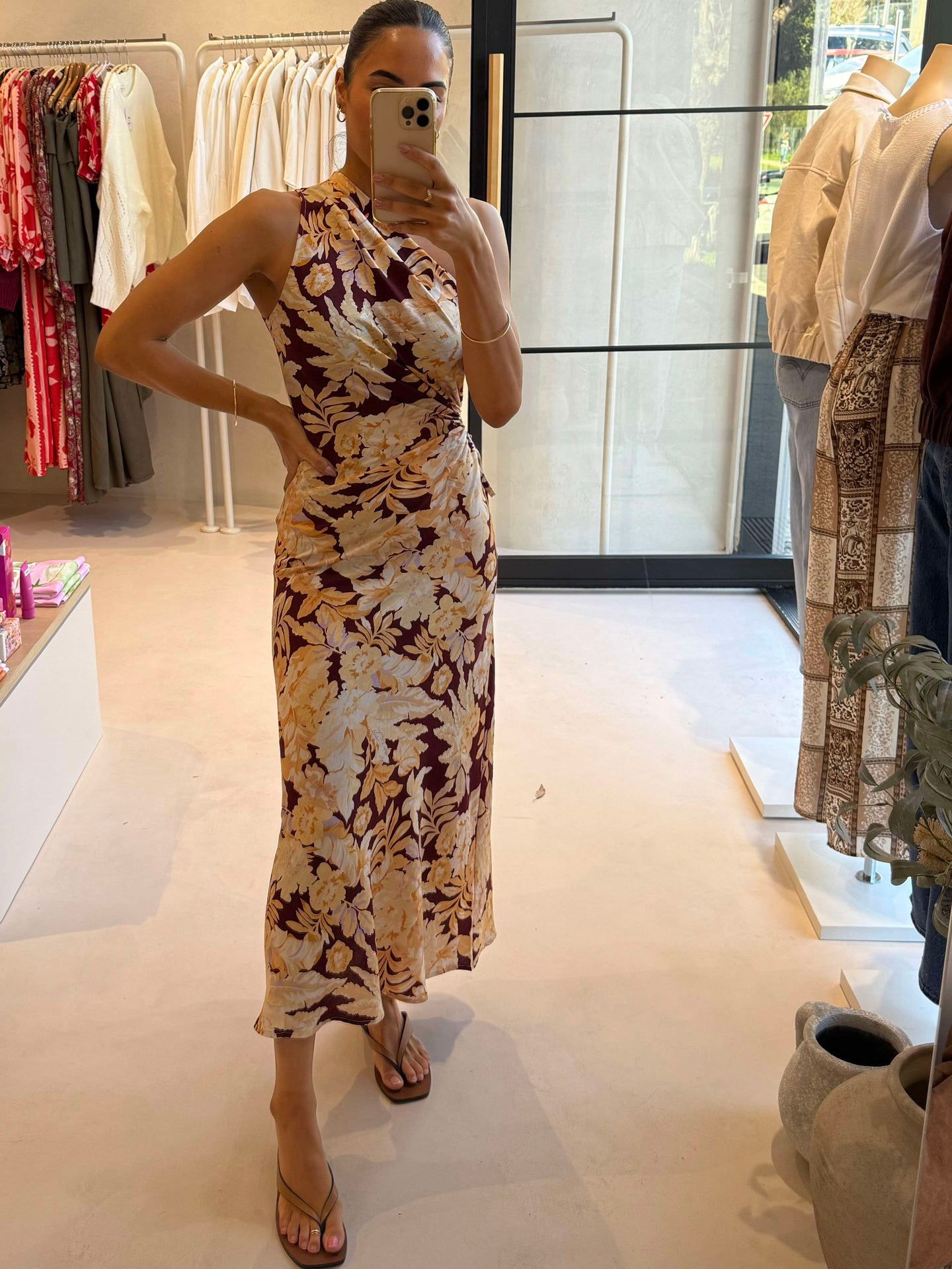 JARRAH DRESS - BURGUNDY FLORAL