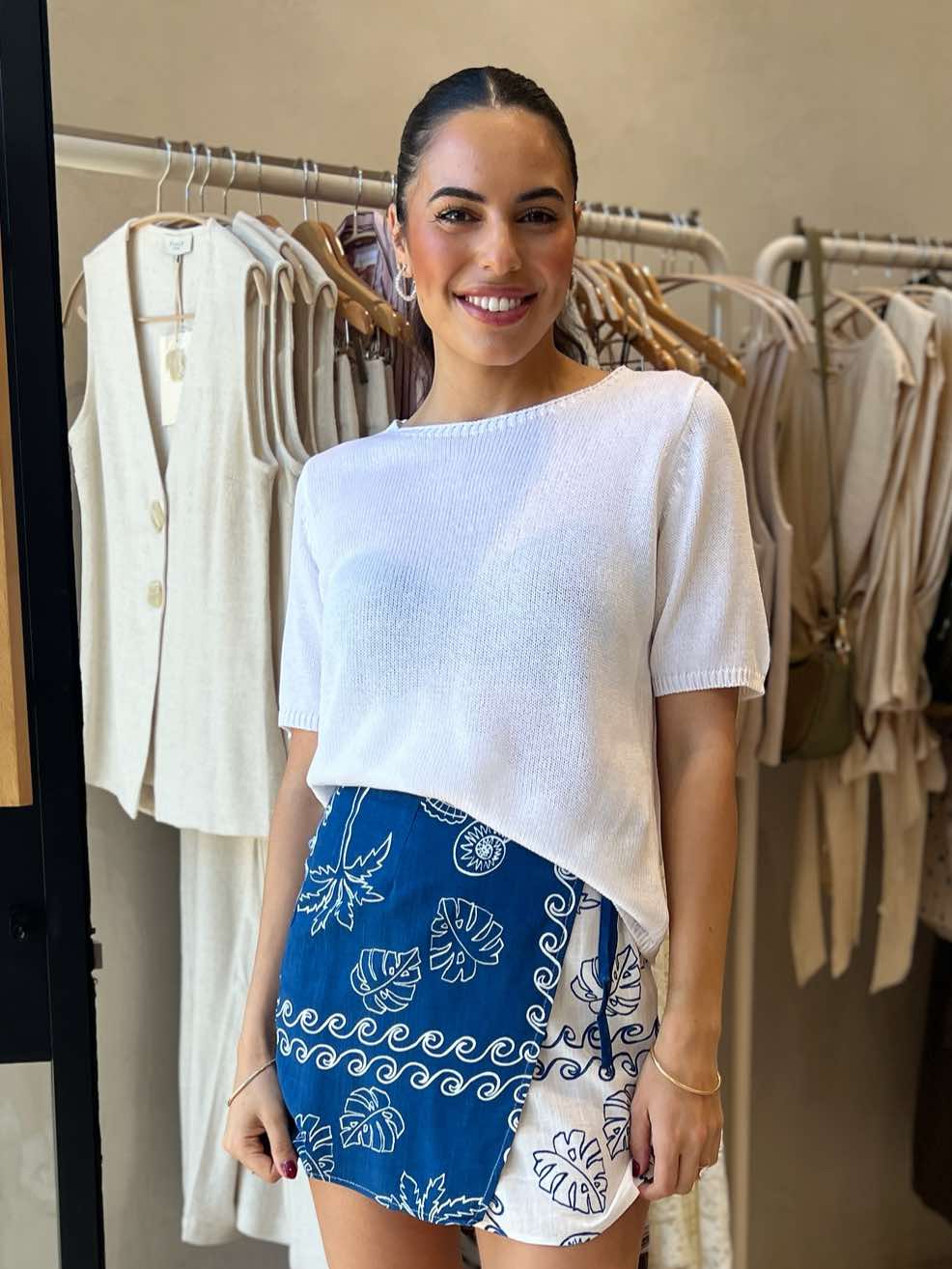 SUMMER KNIT TOP - WHITE
