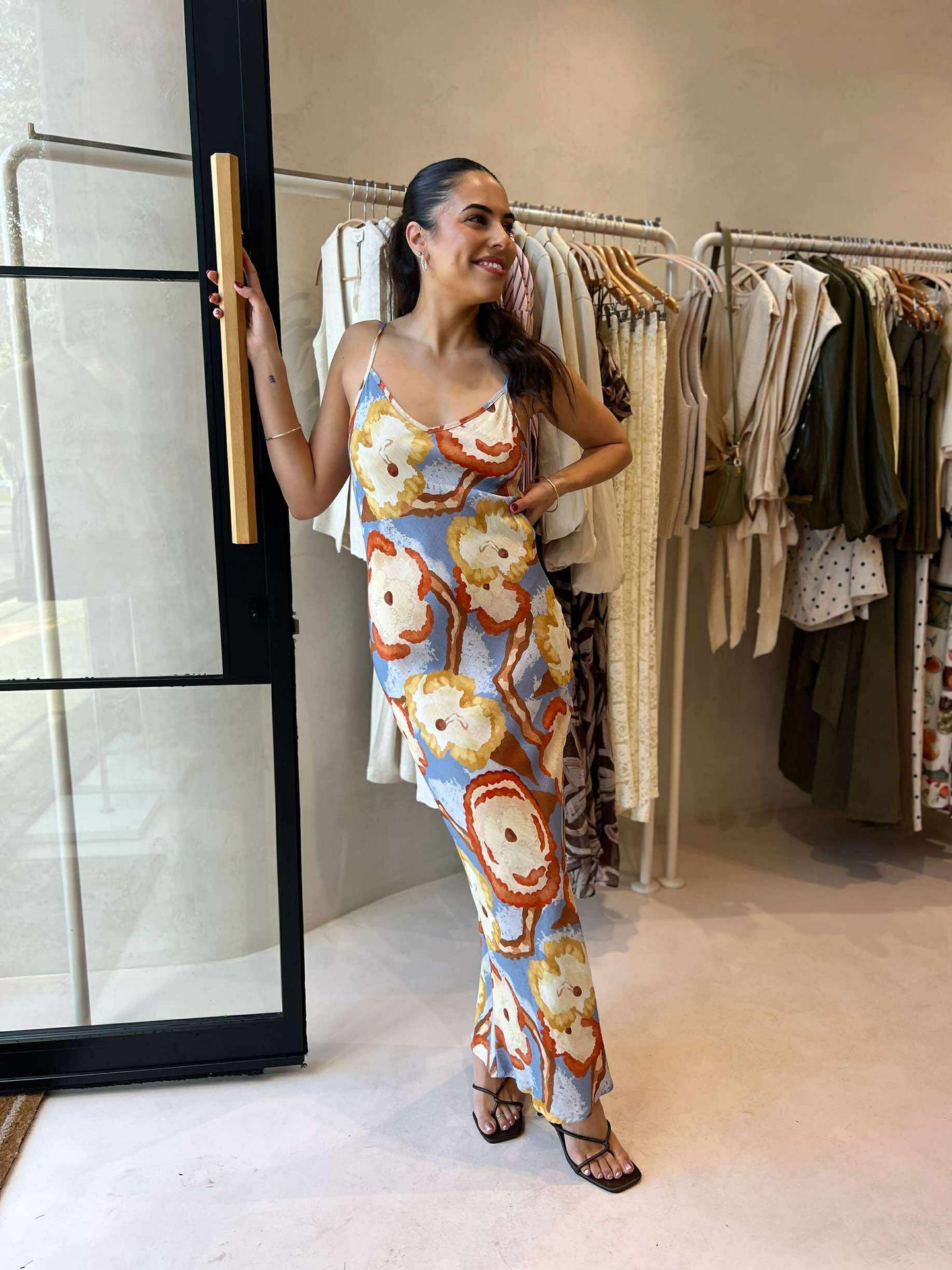 CALLISTA MAXI DRESS - ABSTRACT FLORAL