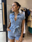 FAE DENIM PLAYSUIT