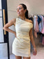ALESSA LINEN ASYM DRESS
