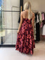 BONITA DRESS- WINE FLORAL