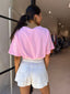 LOVER TEE CROP - PINK