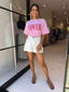 LOVER TEE CROP - PINK