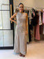 BRANDY MAXI DRESS - LATTE STRIPE