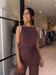 RIVIERA TOP - BROWN