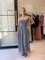 CHICAGO DRESS- BLUE DENIM STRIPE