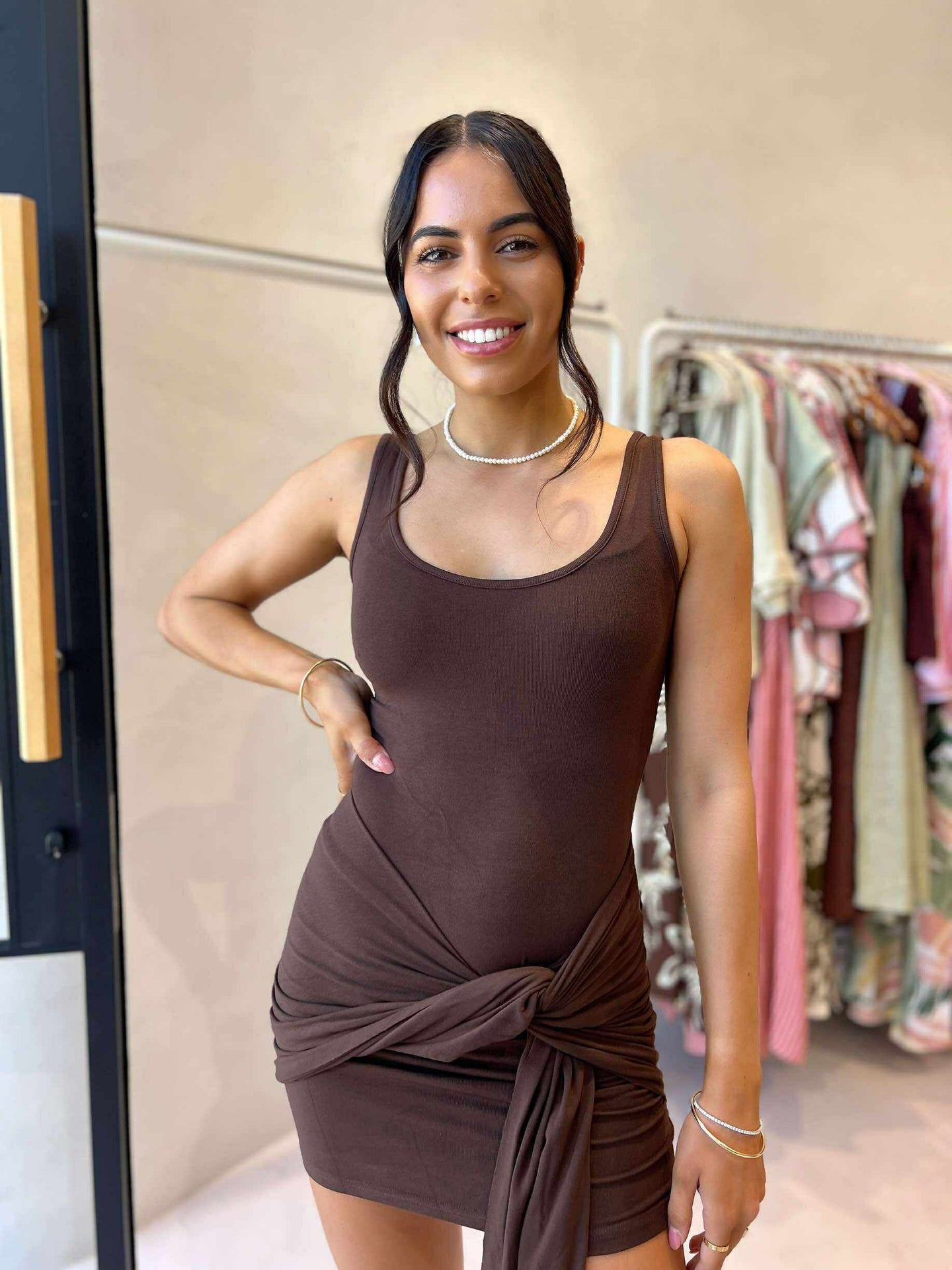 LENNON DRAPE DRESS