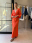 MIRAMAR TWIST MAXI DRESS - CORAL