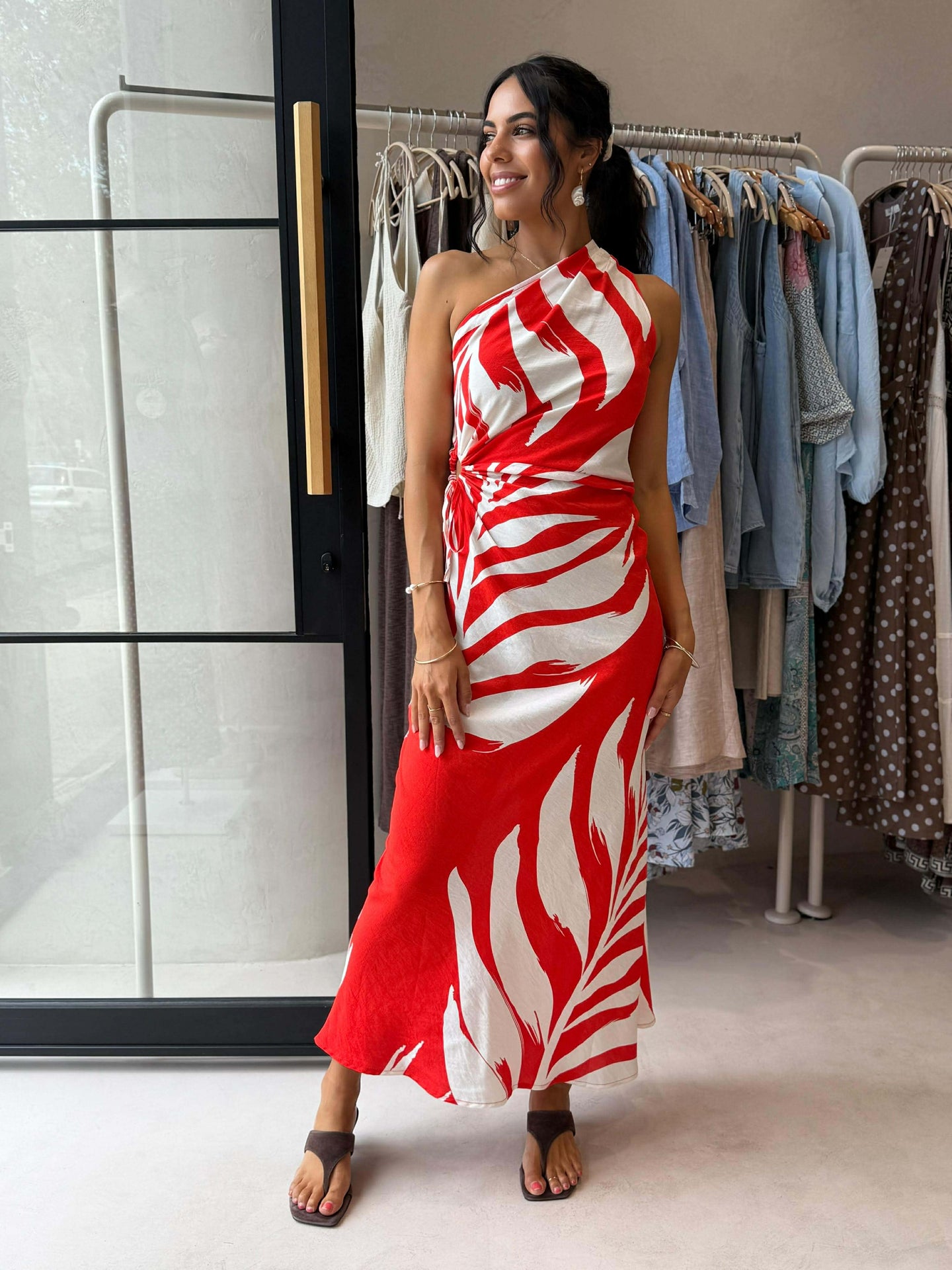 JARRAH MAXI DRESS - RED PALM